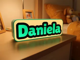 Lampara nombre Daniela