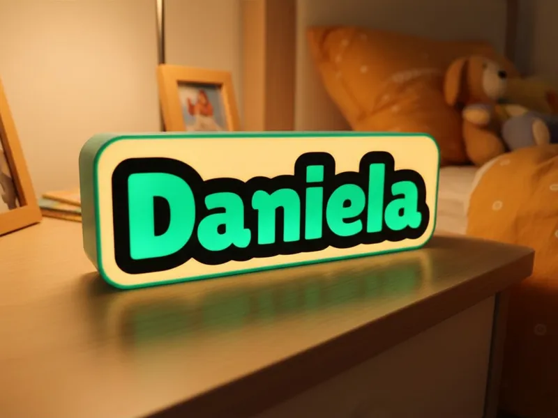 Lampara nombre Daniela