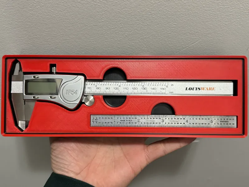 Gridfinity Caliper & Ruler Holder