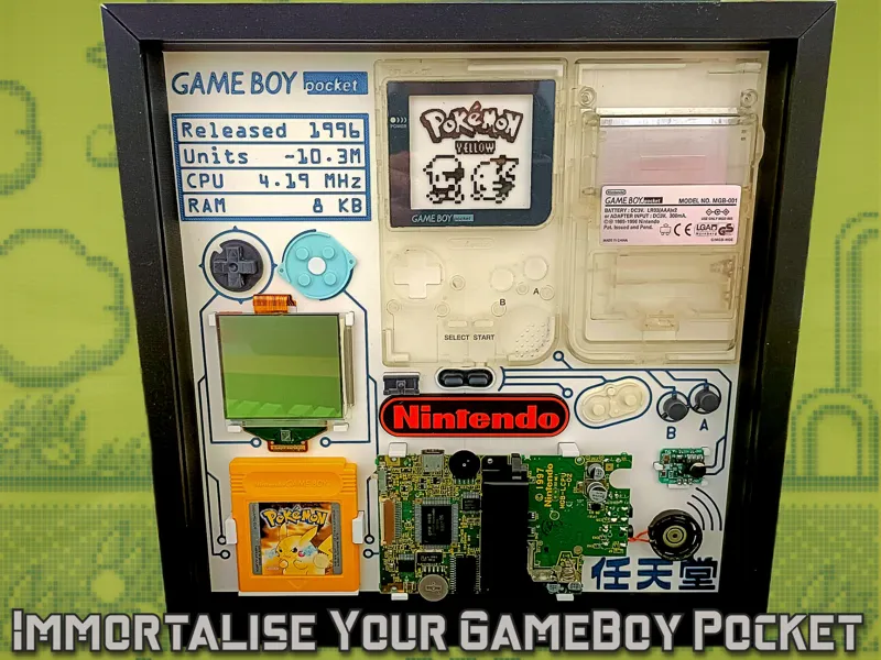 Gameboy Pocket Display - Disassembled Wall Art