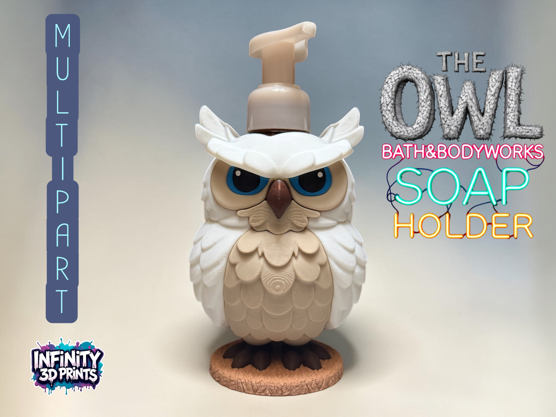 MULTIPART/AMS - THE OWL - BBW FOAMING SOAP HOLDER 