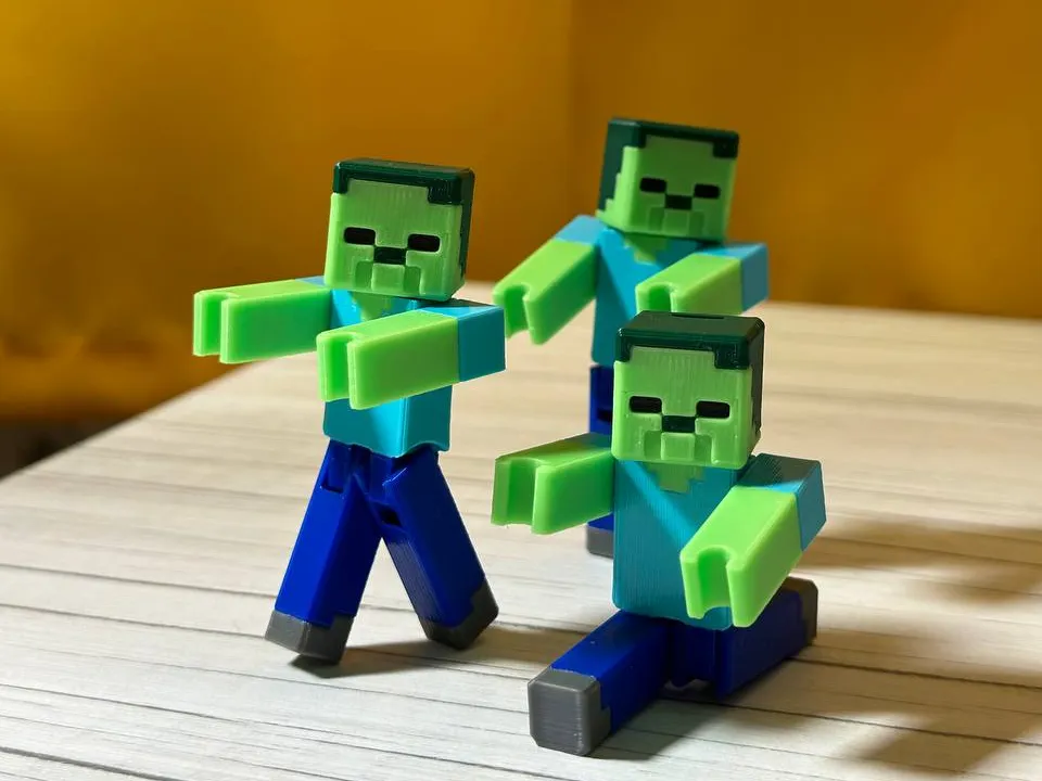 Minecraft Zombie Articulated by kirimba MakerWorld: Download Free 3D Models - 3D model önizlemesi
