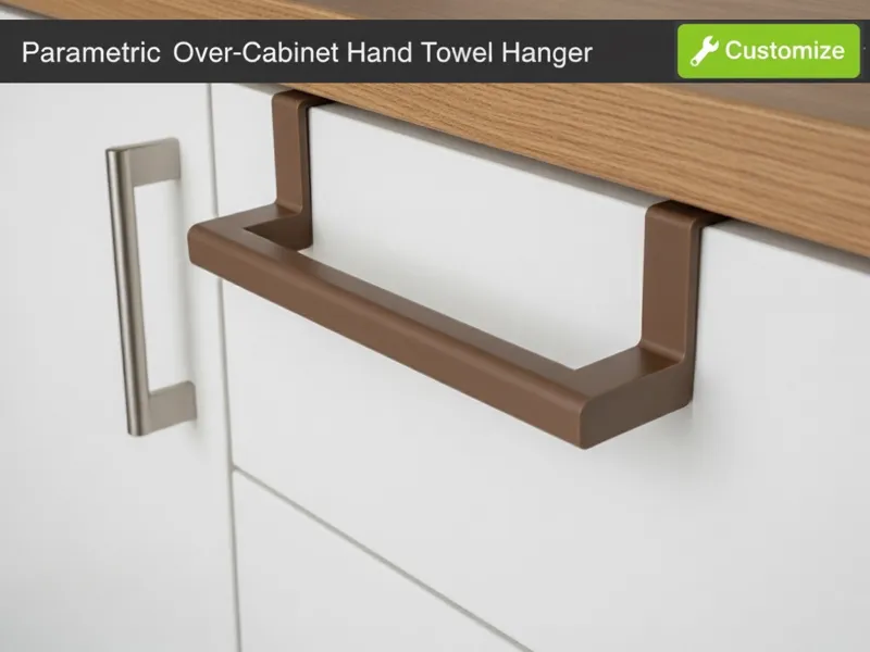 Parametric Over-Cabinet Hand Towel Hanger