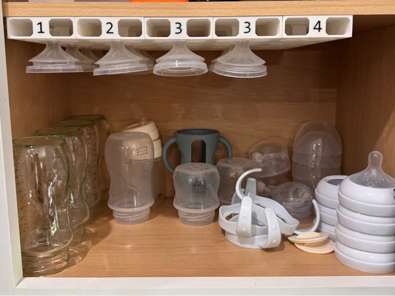 Under Shelf Baby Bottle Nipple Holder
