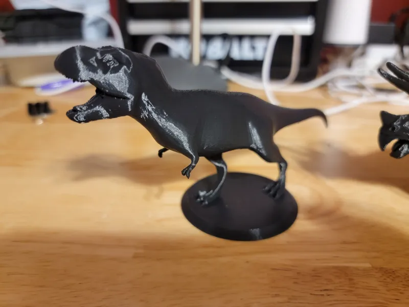 Low ish poly T-Rex with baseplate