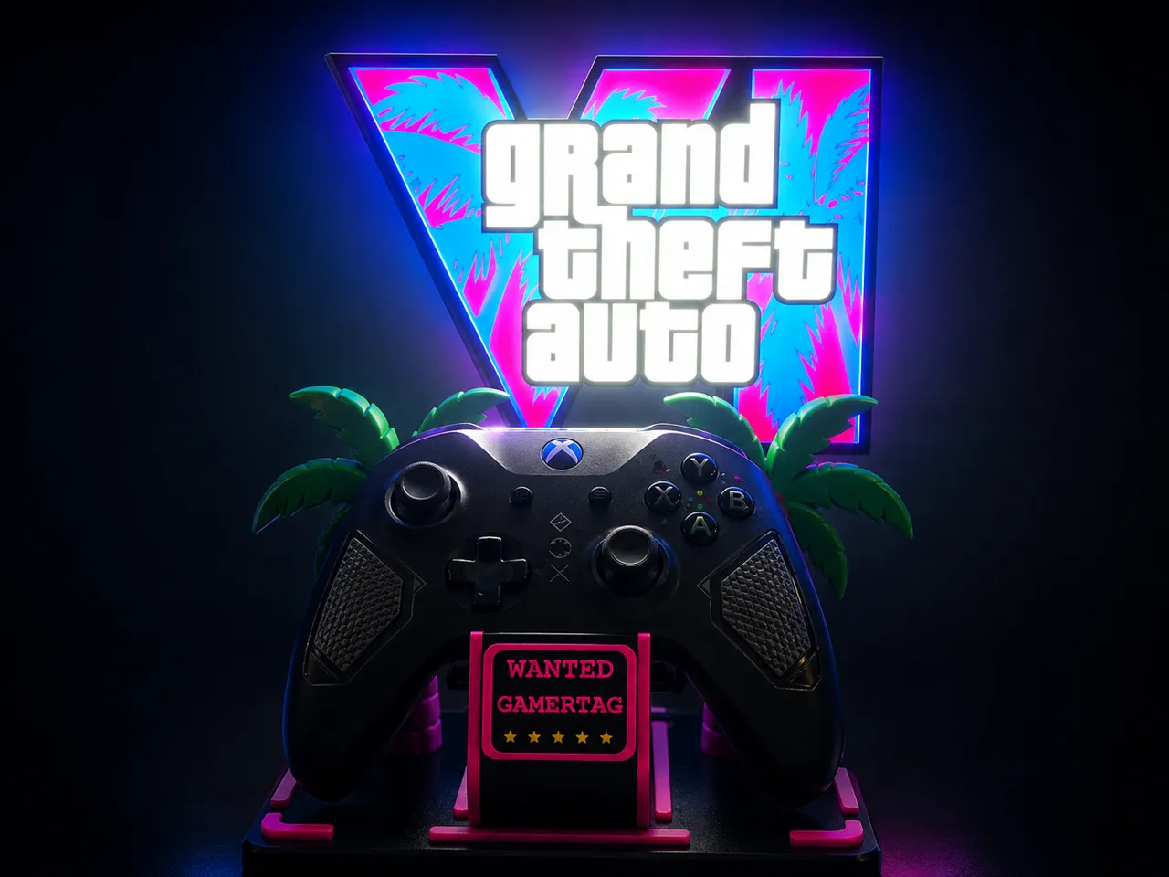GTA VI Universal PS5 & Xbox Controller Stand view 3