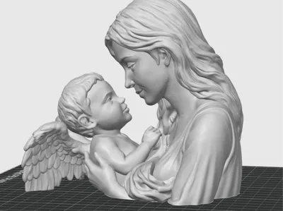 Memorial Mother & Angel Baby Sculpture