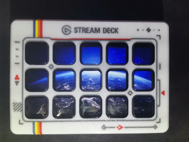 Stream Deck Mk2 Starfield Faceplate