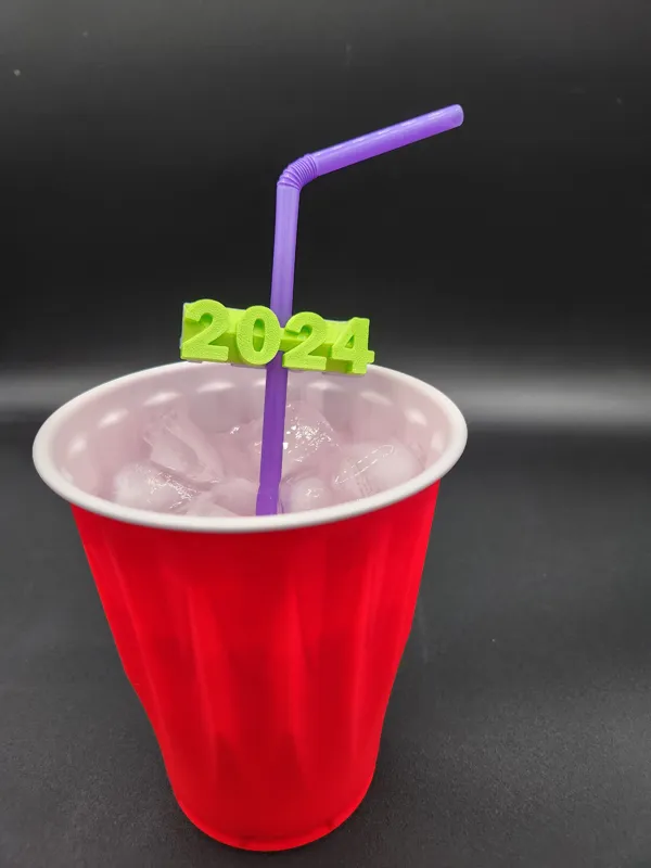 2024 New Year's Party Straw Topper