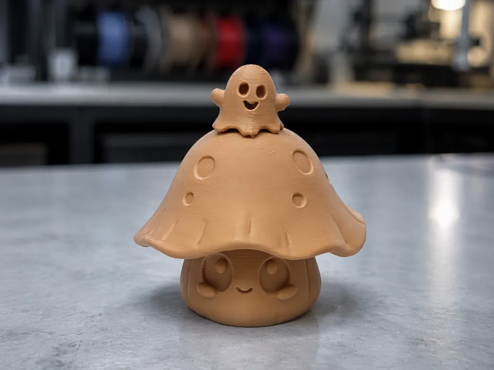 Adorno temático: Spukpilz mit kleinem Geist auf dem Pilzhut. Referencia del modelo original.