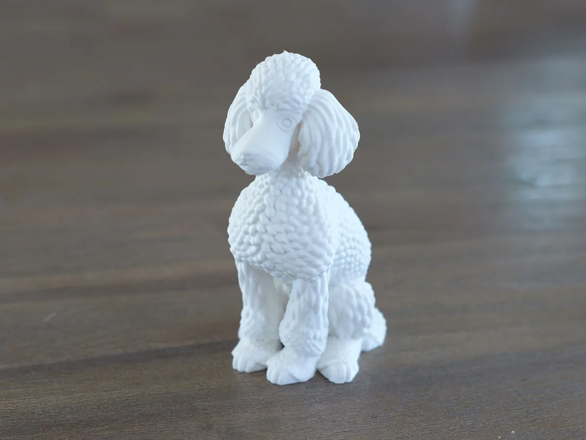 Cute Poodle Dog Sculpture Figurine - Free 3D Print Model - MakerWorld