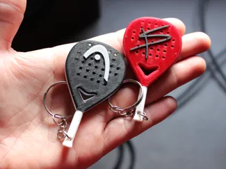 Padel Racket - Keychain Customizable - no AMS