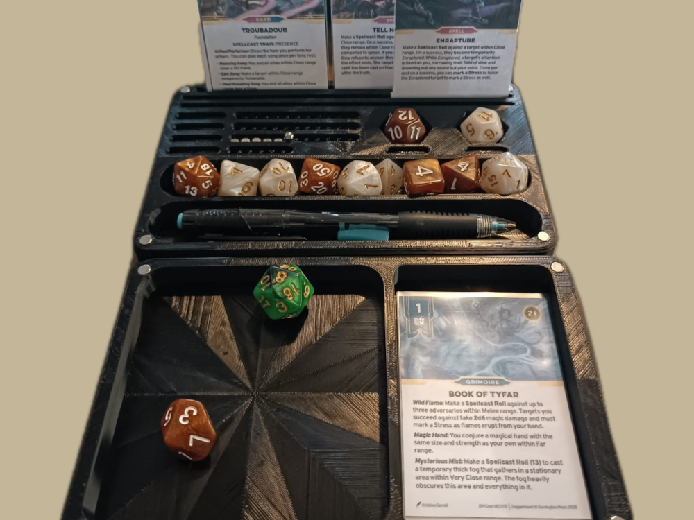 Daggerheart Organizer Tray and Points Tracker