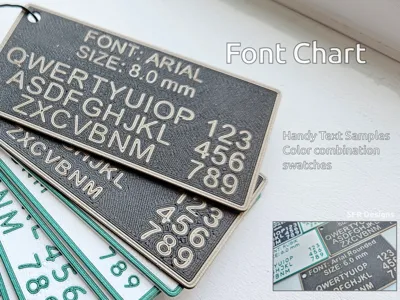 Font Chart Text Sample Swatches