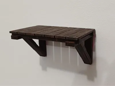 Wooden ledge display
