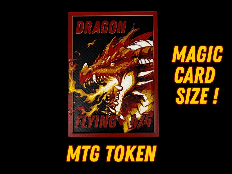 4/4 Dragon Token - Magic the Gathering