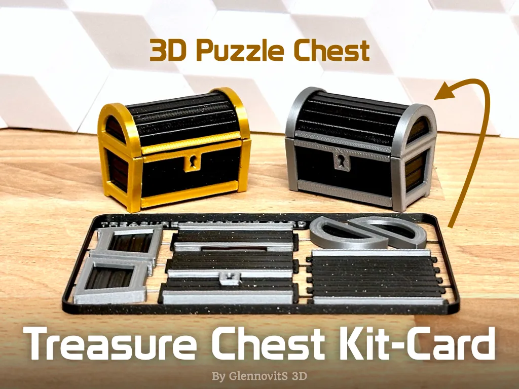 Treasure Chest Kit-Card (pirate chest puzzle box) view 2