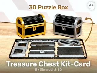 Treasure Chest Kit-Card (pirate chest puzzle box)