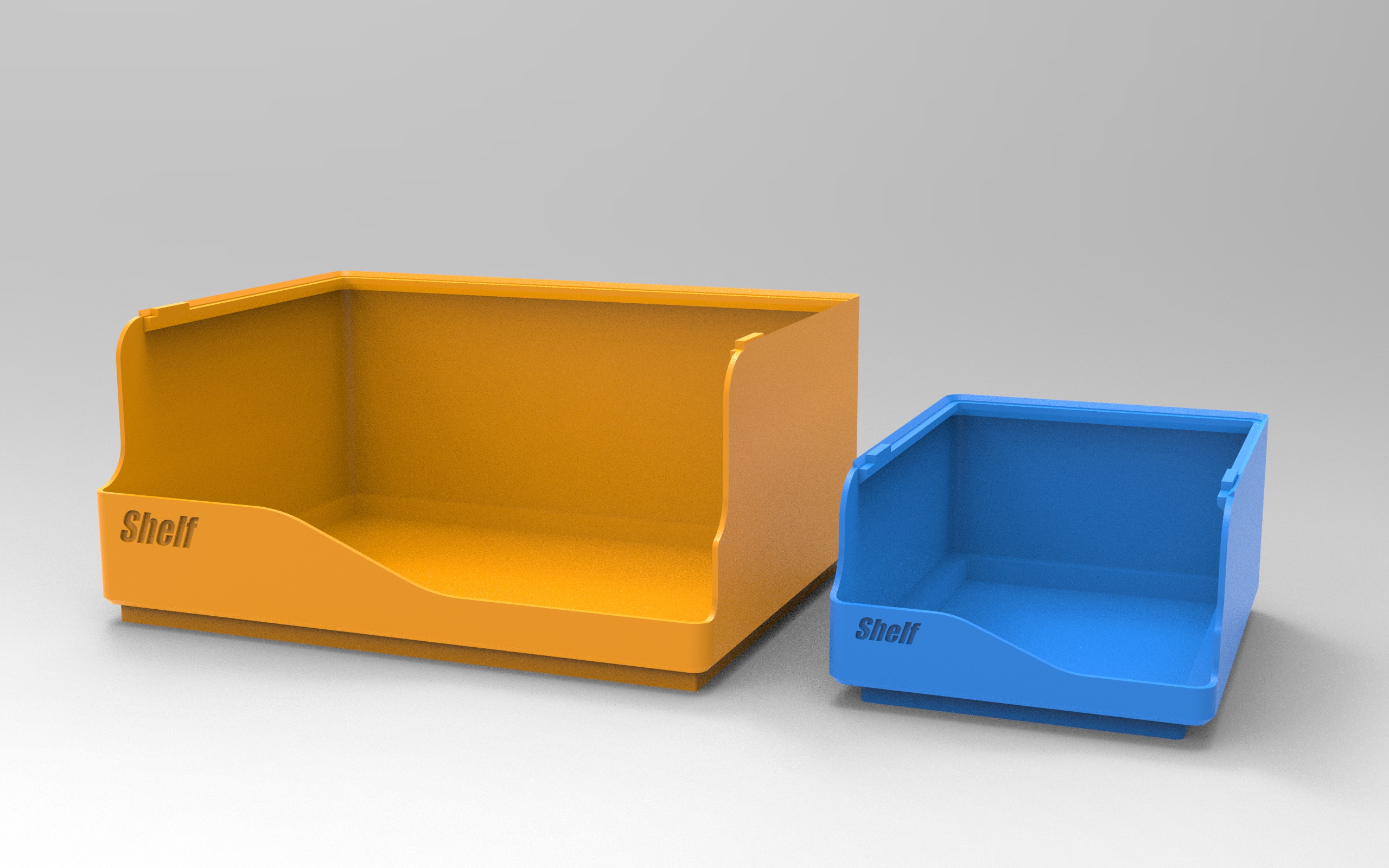 Miniatura 3 do modelo 3D 桌面置物架多层可堆叠书桌办公室工位小杂物零食文件收纳筐