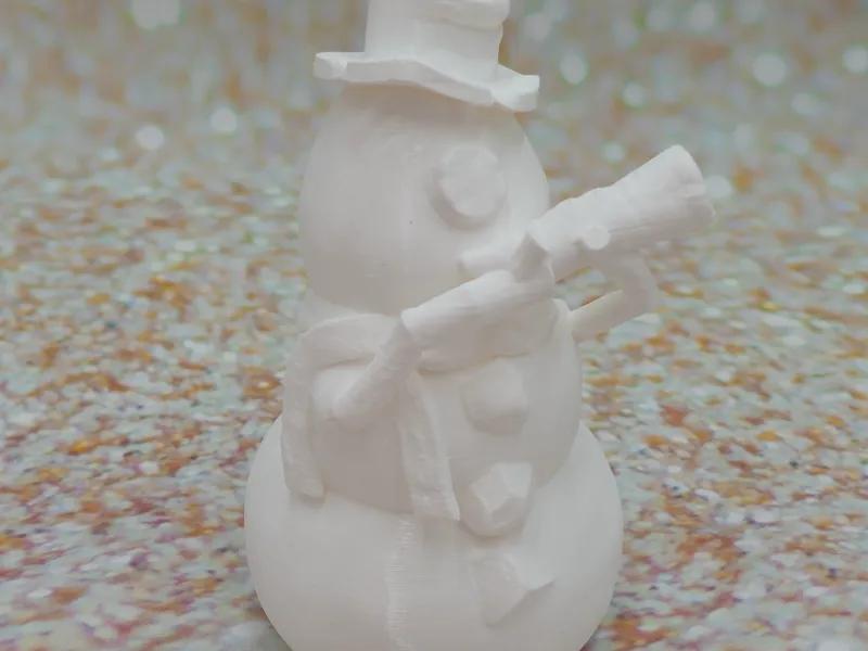 Snowman with a carrot flute