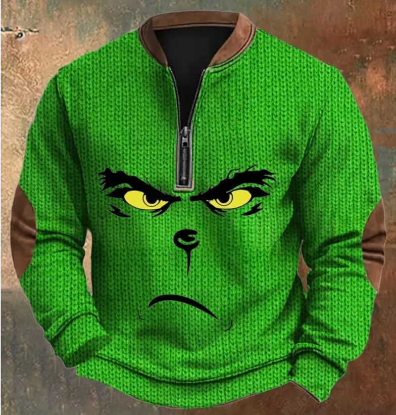 Ugly Grinch Sweater Ornament