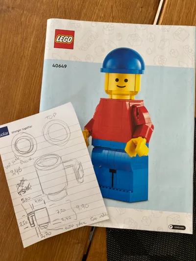 Upscaled LEGO minifigure coffee cup by Maker Meik - MakerWorld