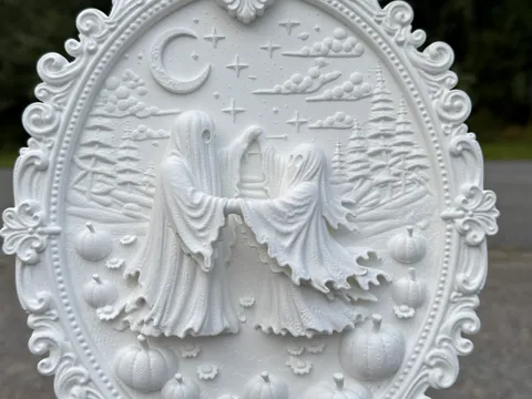 Adorno temático: Ghost Dancing in Pumpkin Patch — referencia de MakerWorld