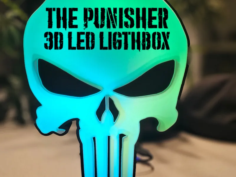 The Punisher 3D Led Lightbox multipart