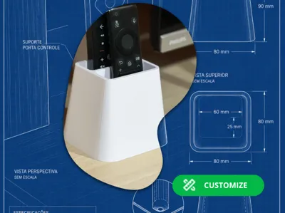 Parametric Remote Control Holder