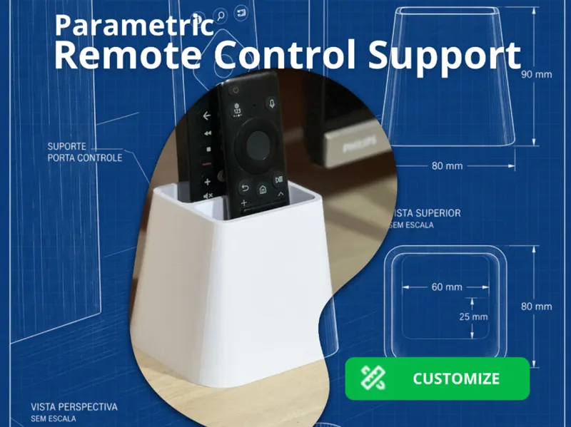 Parametric Remote Control Holder