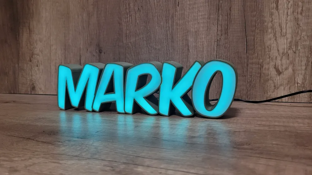 3D Name Light Marko By Martinexpertgavlas MakerWorld 3d name light marko by martinexpertgavlas makerworld