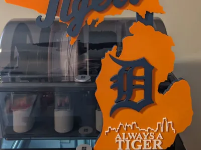 Tigers Always a Tiger Michigan Mitten Large
