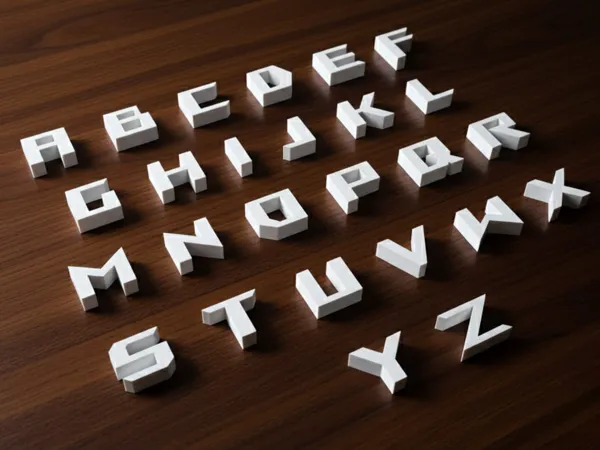 Alphabet complet style matrice