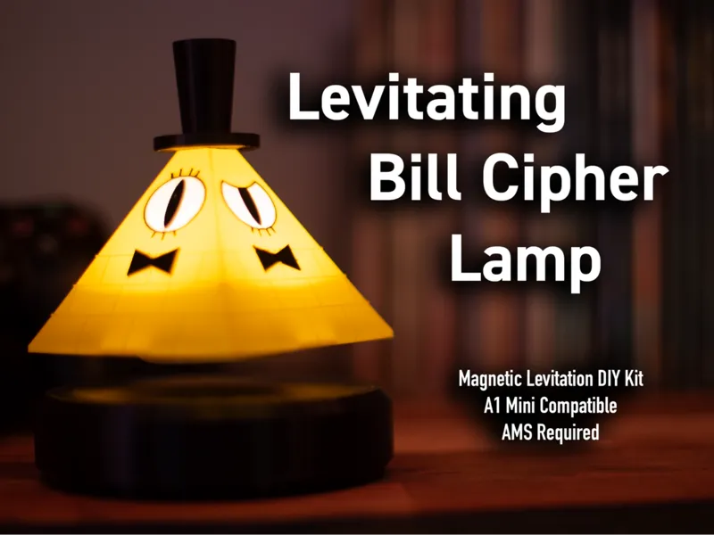 Bill Cipher Levitating Lamp
