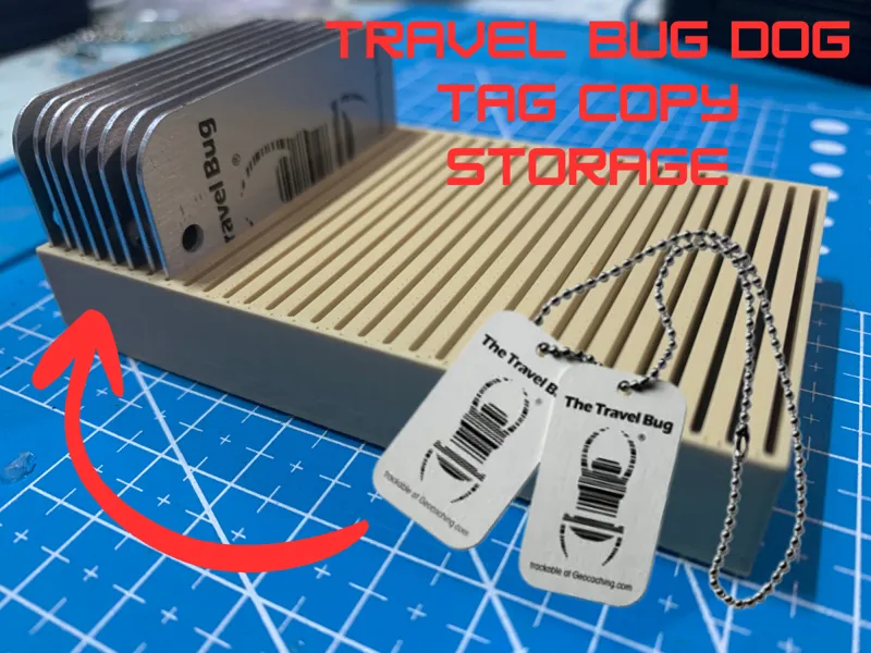 Geocaching Travel Bug Dog Tag Copy Tag Storage V2