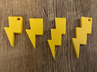 lightning bolt key ring
