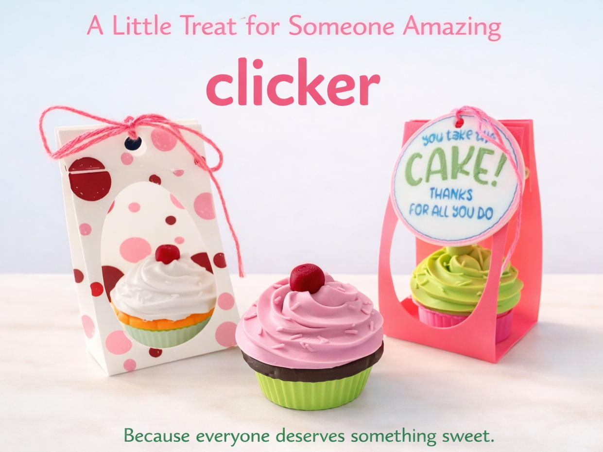 Cupcake Clicker with gift bag