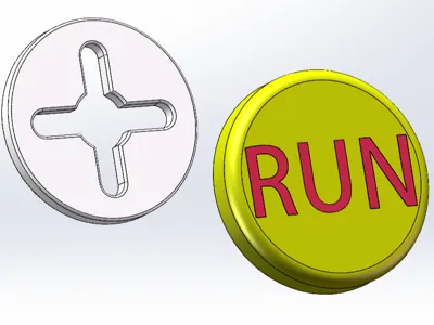 Marathon bib number clip run button