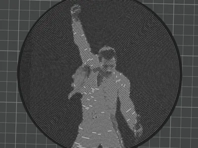 Freddie Mercury Spiral Art