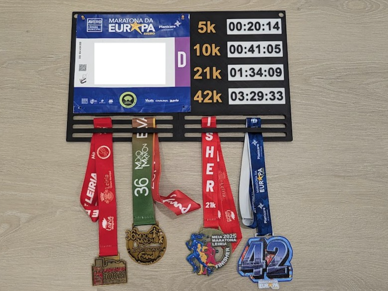 Runner’s Glory: Bib & Medal Display