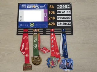 Runner’s Glory: Bib & Medal Display