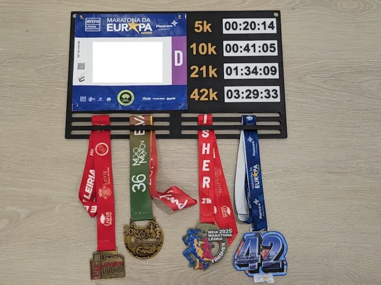 Runner’s Glory: Bib & Medal Display
