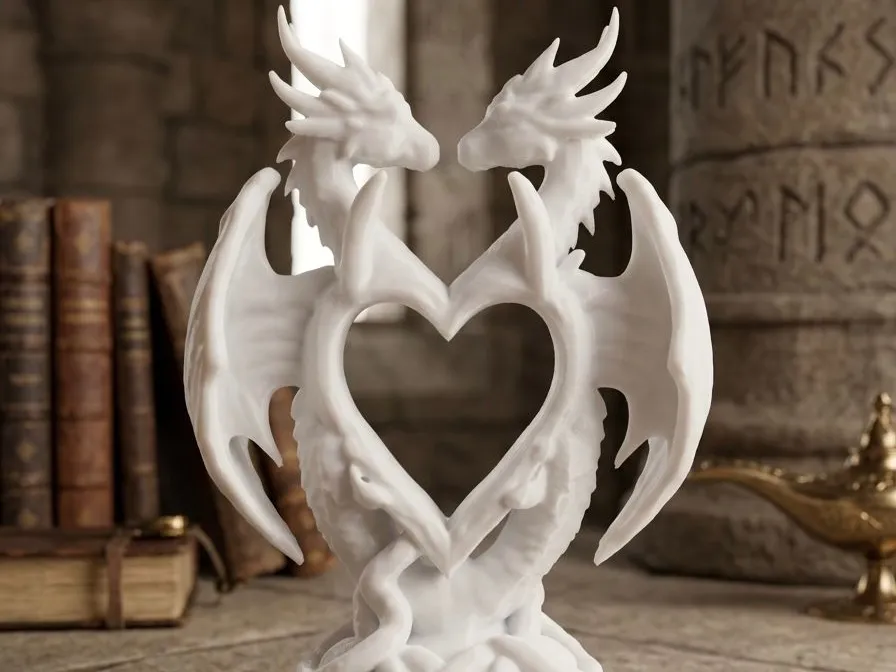 Hollow heart dragon - Free 3D Print Model - MakerWorld