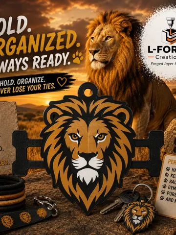 Accesorio para sujetar ligas de cabello: Lion Hair Tie Holder Keychain — vista de referencia 2