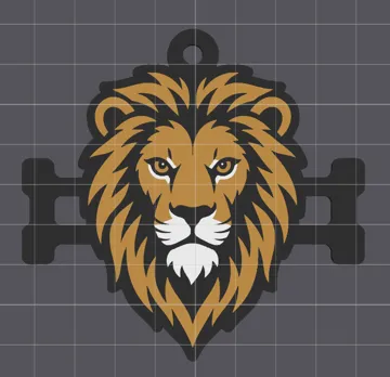 Accesorio para sujetar ligas de cabello: Lion Hair Tie Holder Keychain — vista de referencia 4