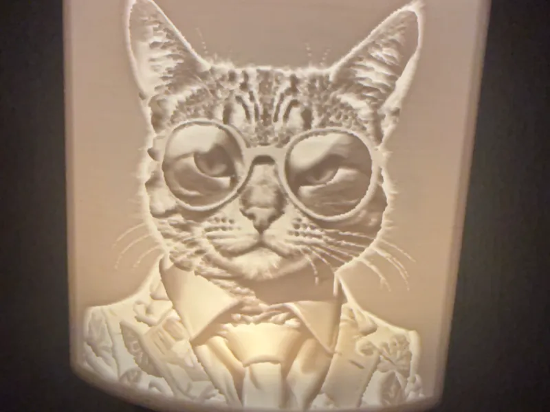 Cool Cat Nightlight Lithophane