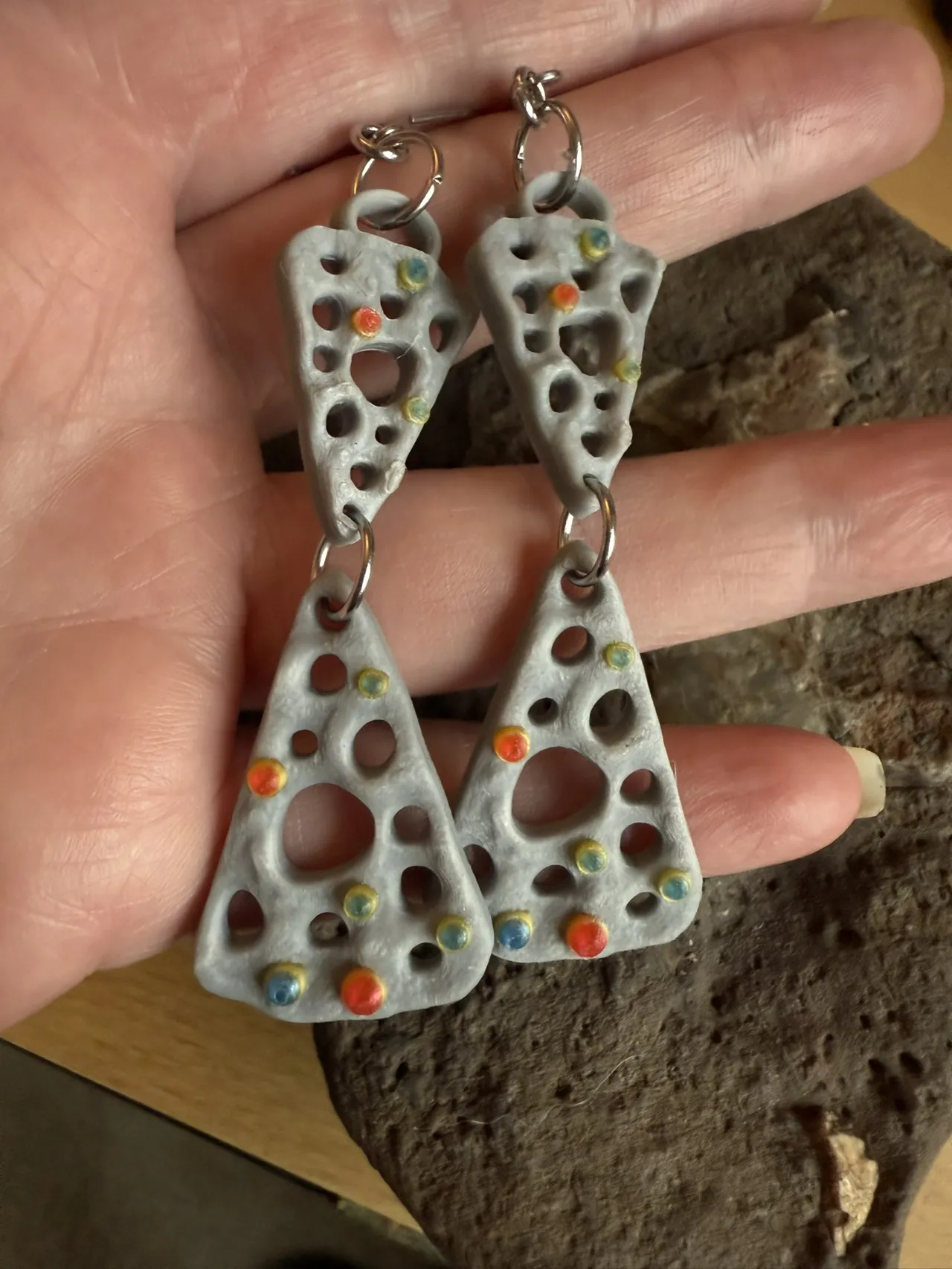 Crater Pops earrings view 2