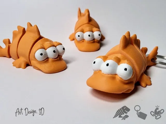 Articulated 3 Eye Fish - Strong Joints