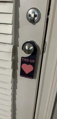 Pancarte de porte Ne pas déranger Saint-Valentin — photo 1