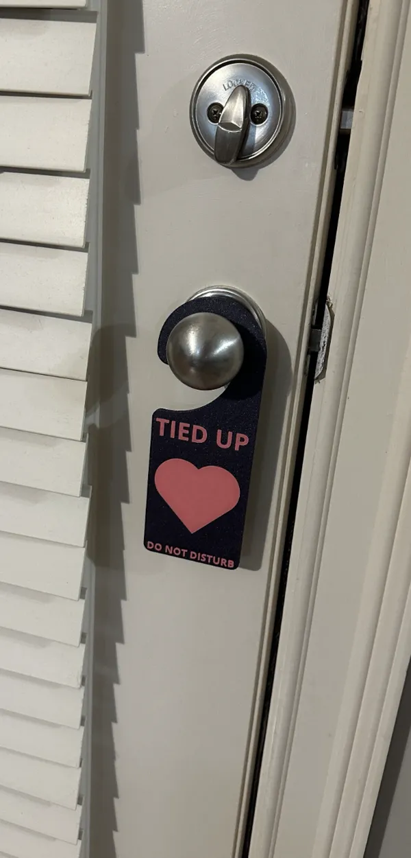Pancarte de porte Ne pas déranger Saint-Valentin